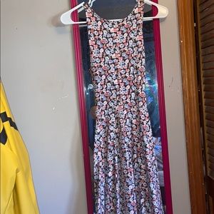 Floral Dress. crossed in back.